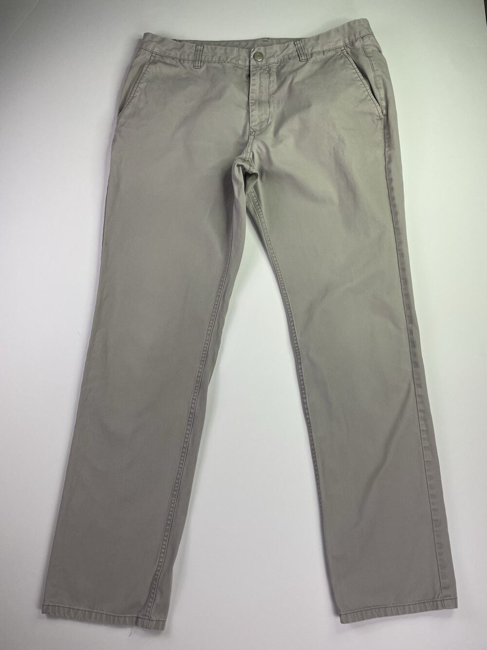 Bonobos Chino Pants Men’s 36x34 Grey Beige Golf Work Casual Slash Pockets‎